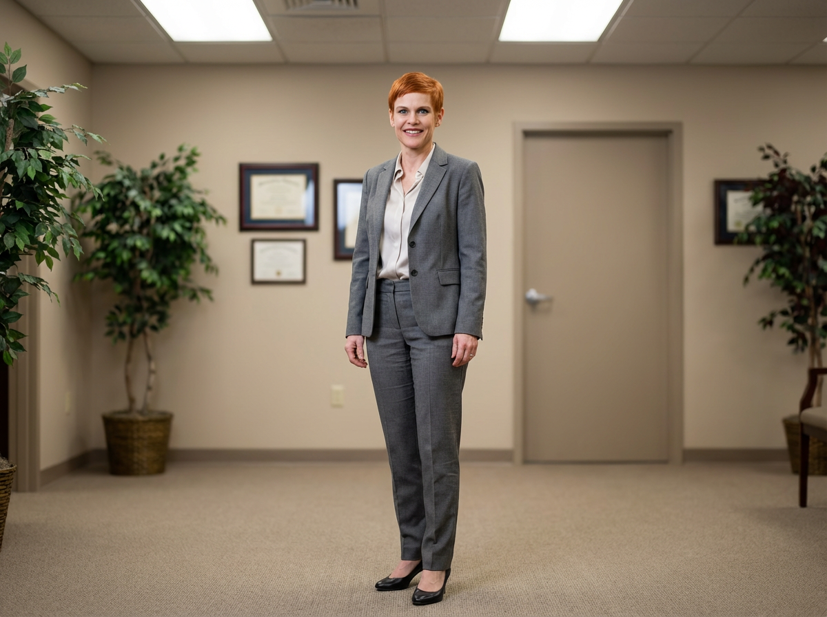 Klassischer Hosenanzug Grau