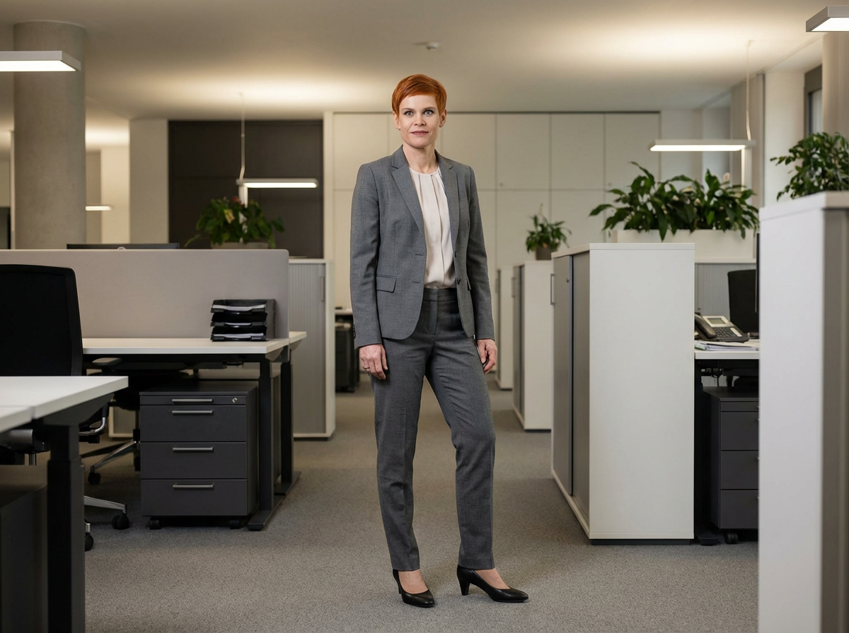 Büro Kostüm Grau